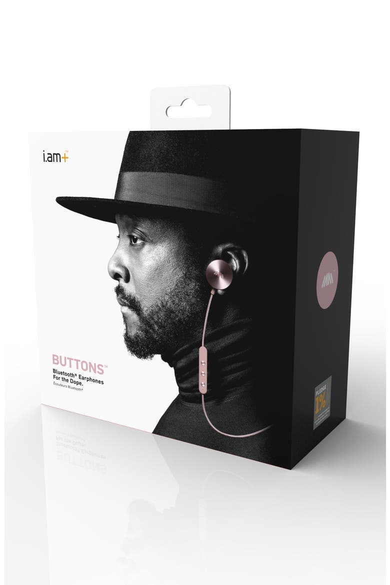 i.am+ Buttons Bluetooth Headphones, Alternate, color, ROSE