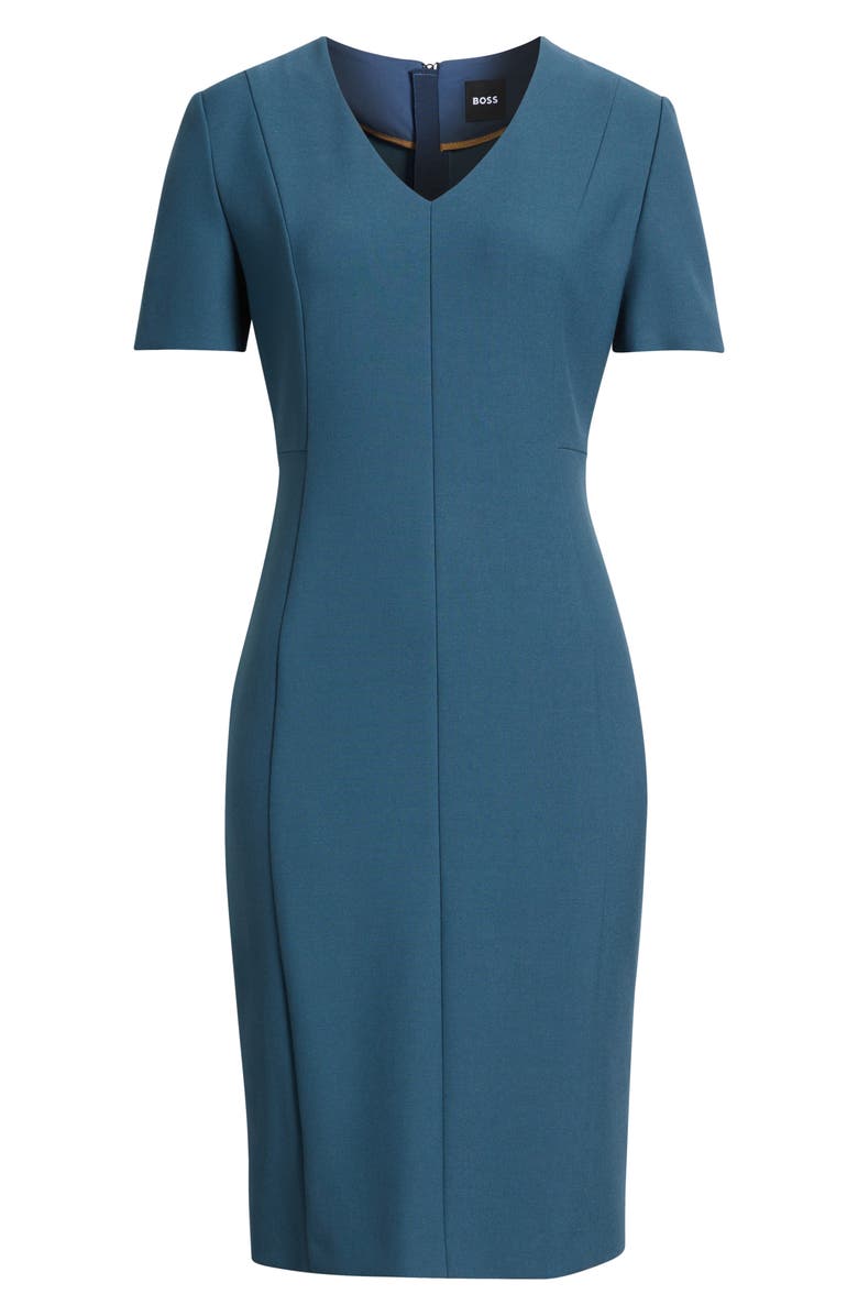 BOSS Damaisa Sheath Dress, Alternate, color, Blue Jay