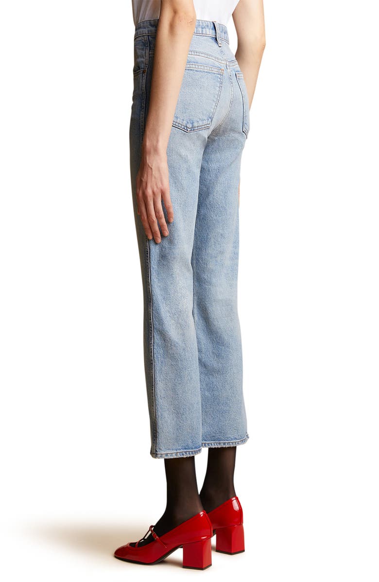 Khaite Vivian High Waist Crop Flare Jeans, Alternate, color,