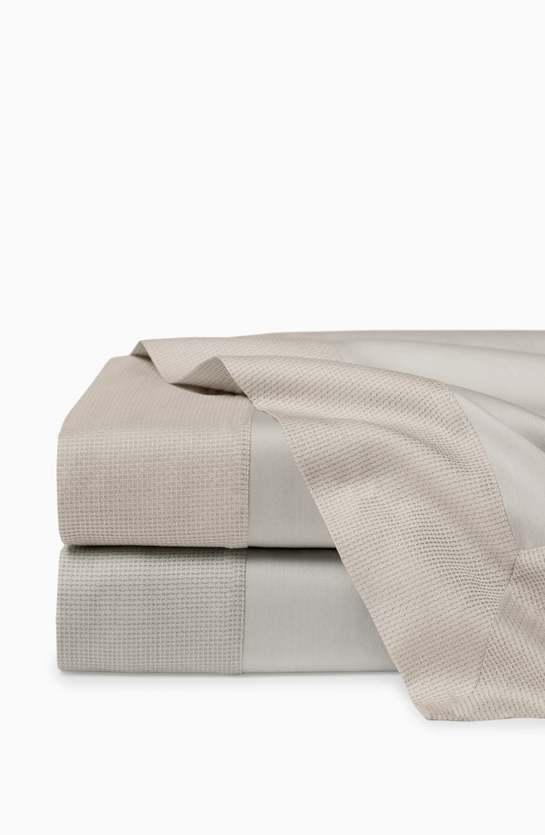 SFERRA Carlotta Sateen Flat Sheet, Alternate, color, Grey