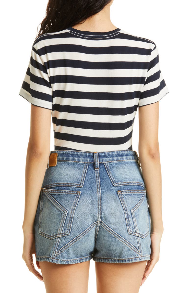 Nili Lotan Lana Stripe Cotton Top, Alternate, color,