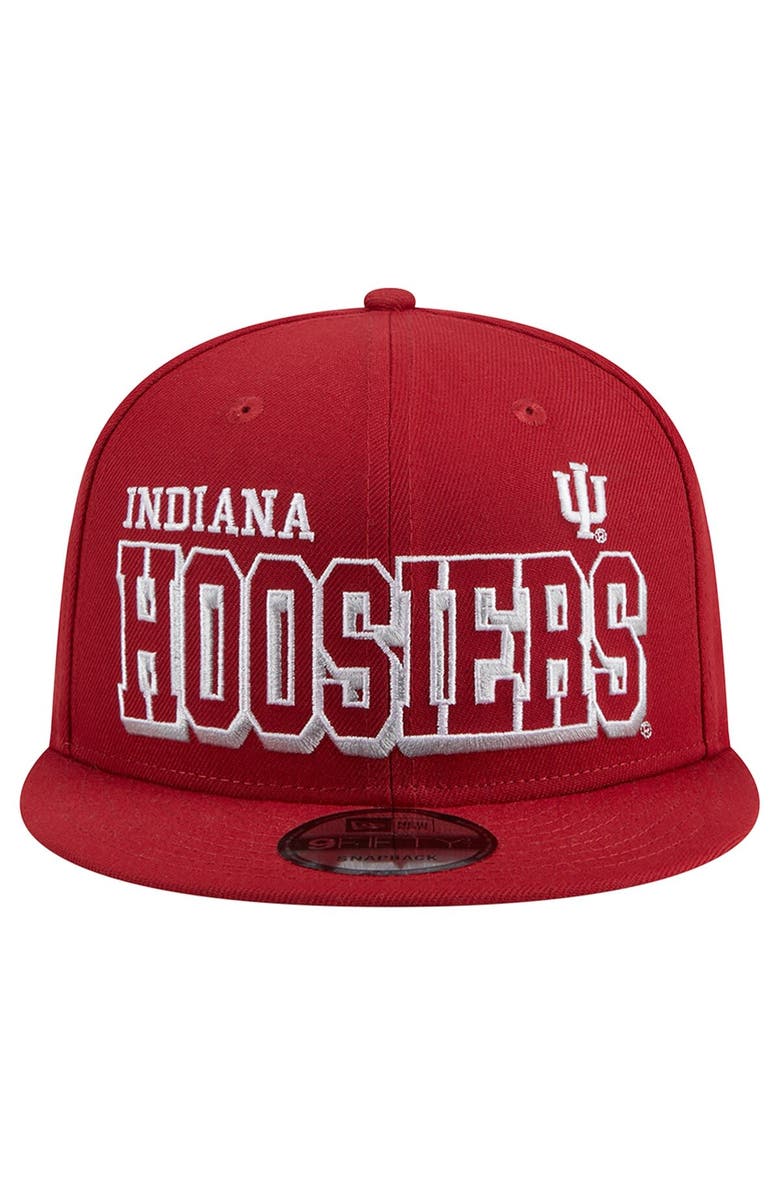 New Era Men's New Era Crimson Indiana Hoosiers Game Day 9FIFTY Snapback Hat, Alternate, color, 