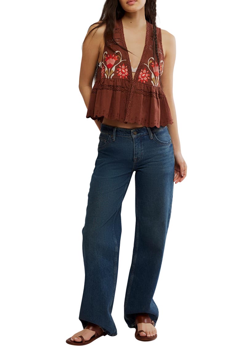 Bali Vine Whispers Embroidered Tank, Alternate, color, UMBER EARTH COMBO
