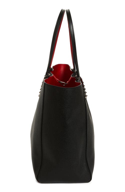 Christian Louboutin Small Cabata Soft Leather Tote In Black/gun Metal