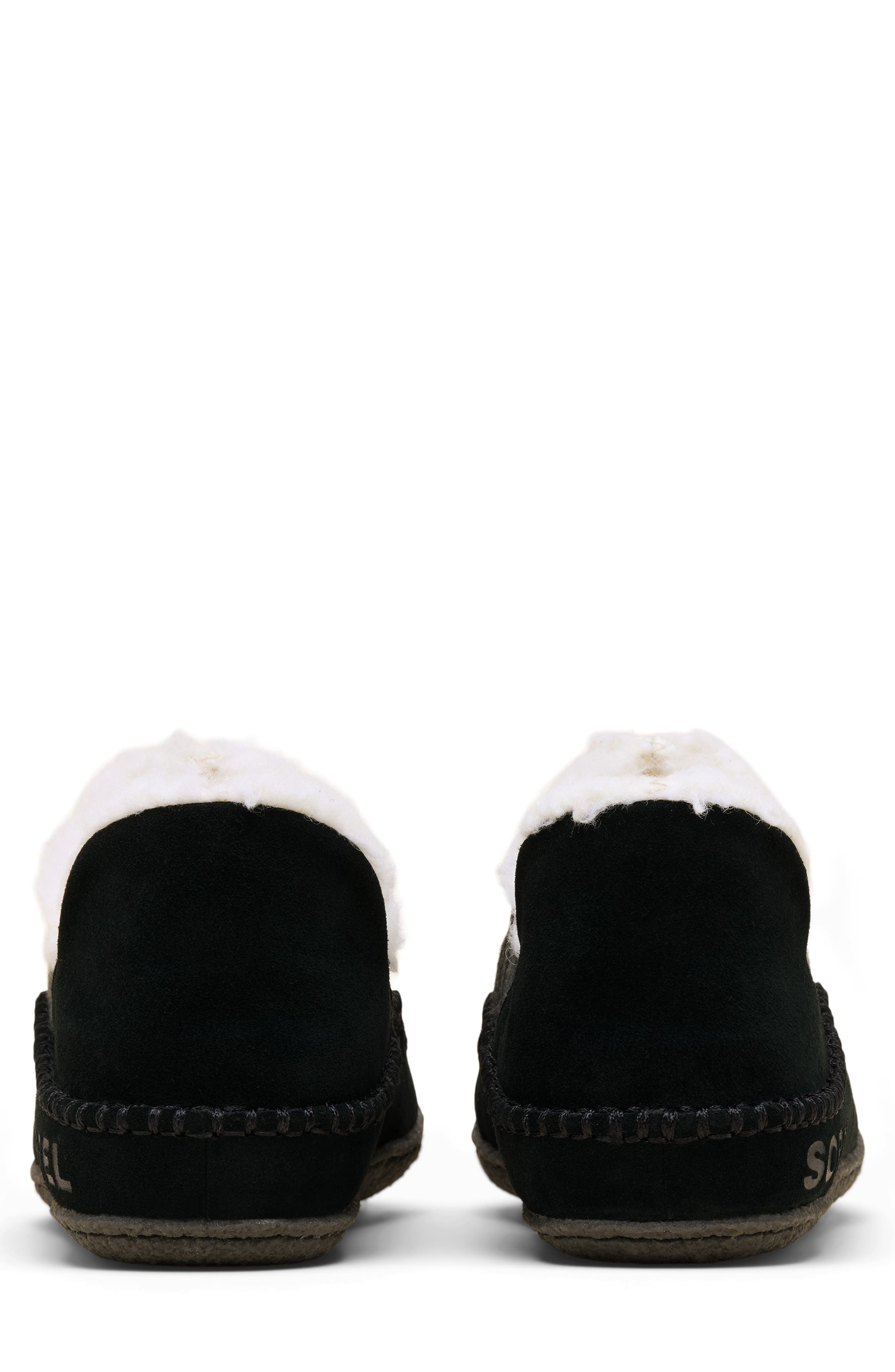 SOREL Manawan II Faux Fur Lined Slipper, Alternate, color, Black/ Grill
