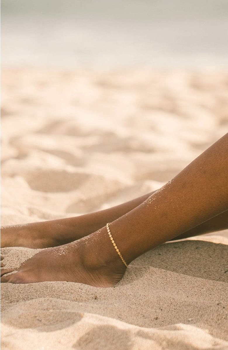 MADE BY MARY Poppy Chain Anklet, Alternate, color, Gold Filled