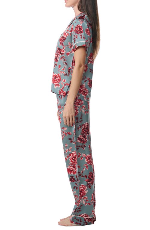 Splendid Notch Collar Pajamas In Rose Toss