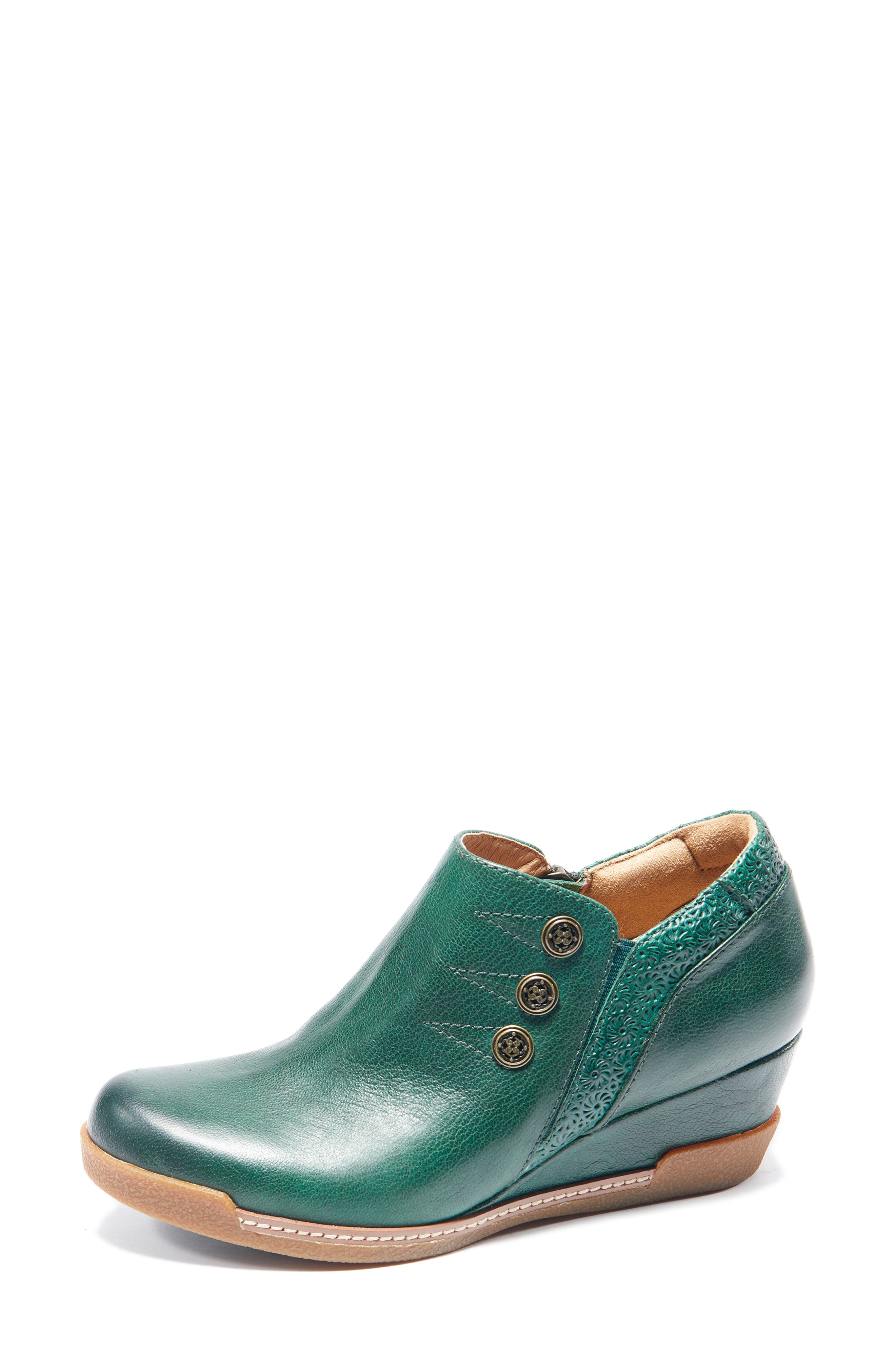 Devina Wedge Bootie, Alternate, color, DARK GREEN