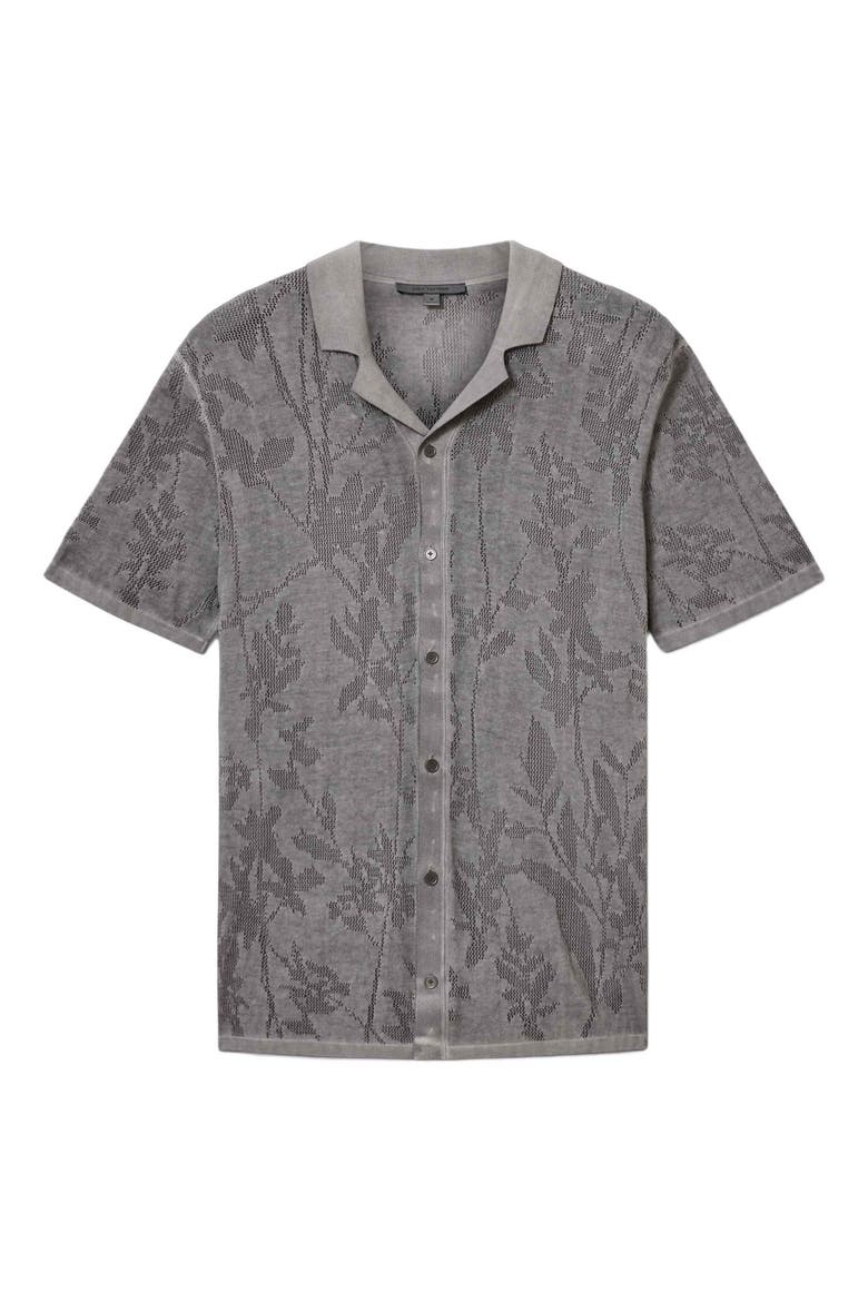 Miguel Pointelle Knit Camp Shirt, Alternate, color, FLAGSTONE GREY