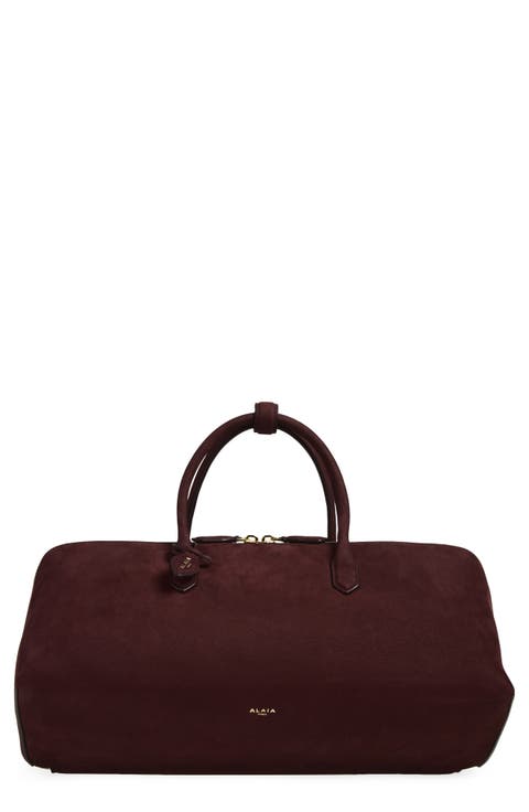 Medium Delta Leather Top Handle Bag