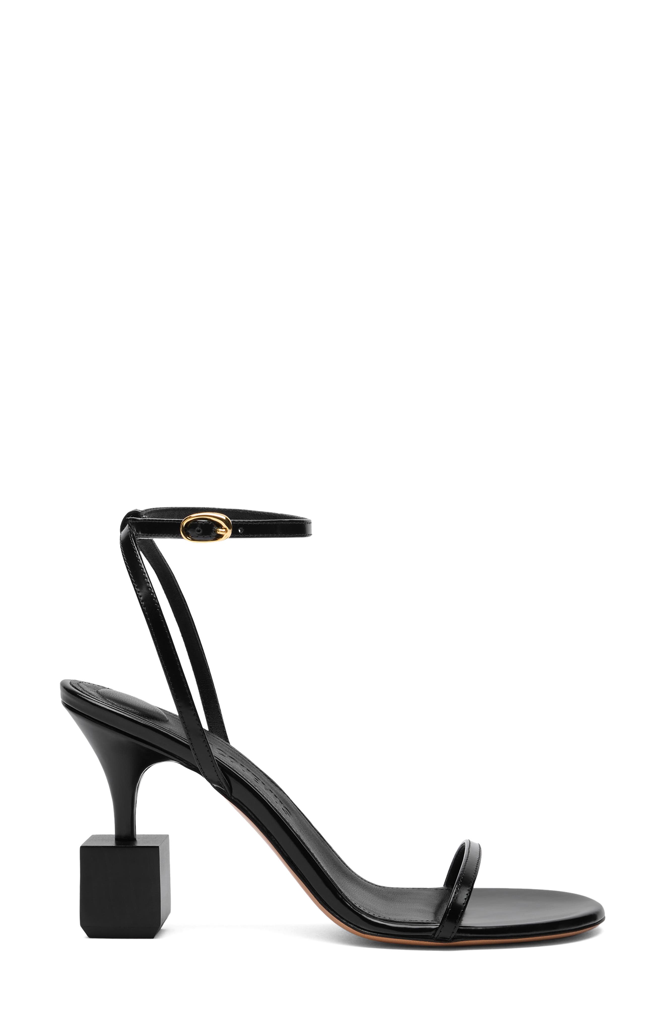 Jacquemus Les Sandales Bisou Mismatched Ankle Strap Sandal, Alternate, color, Black