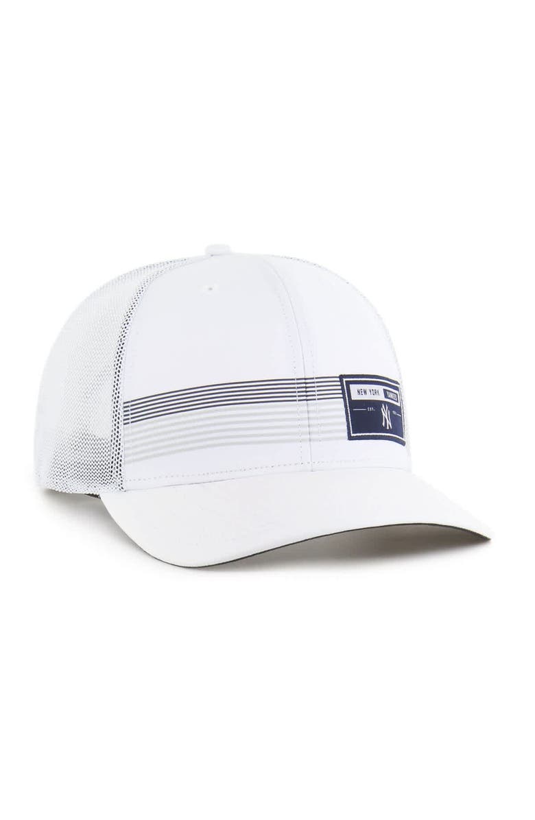 '47 Men's '47  White New York Yankees Rangefinder brrr Trucker Adjustable Hat, Alternate, color, White