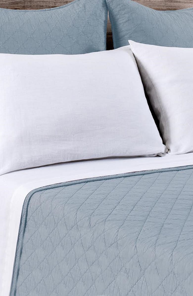 Pom Pom at Home Huntington Coverlet, Main, color, Dusty Blue