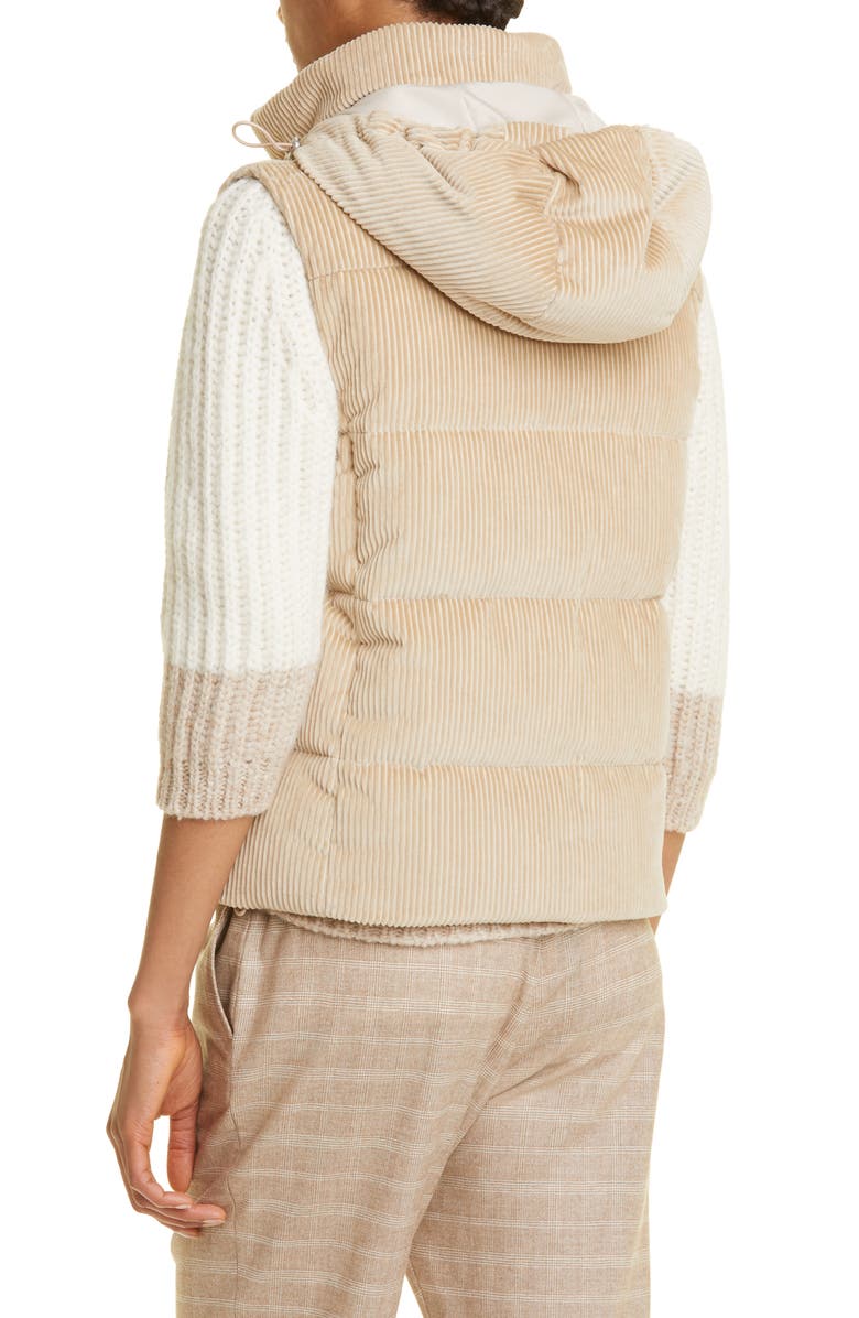 Eleventy Cotton Corduroy Vest with Removable Hood, Alternate, color, 