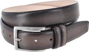 Trafalgar Malik Burnished Feather Edged 32mm Leather Belt