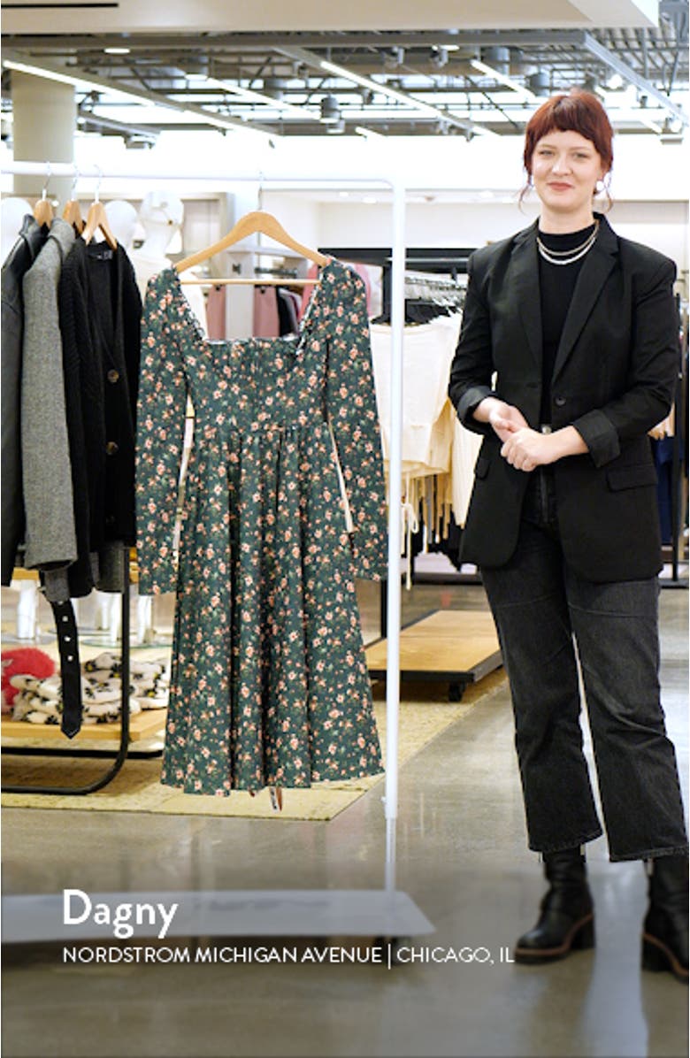 Delia Long Sleeve Midi Cocktail Dress, sales video thumbnail