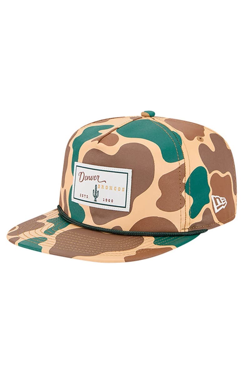 New Era Men's New Era Camo Denver Broncos Duck Rope 19TWENTY Snapback Hat, Main, color,