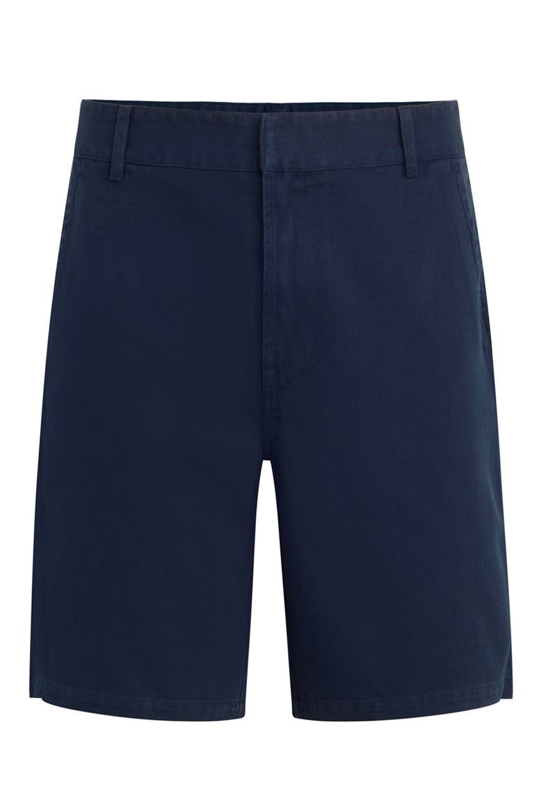Venice Flat Front Navy Cotton Twill Chino Shorts, Alternate, color, NAVY