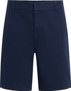 Hudson Jeans Venice Flat Front Navy Cotton Twill Chino Shorts