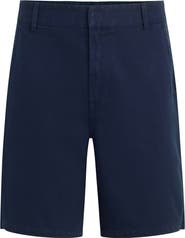 Hudson Jeans Venice Flat Front Navy Cotton Twill Chino Shorts