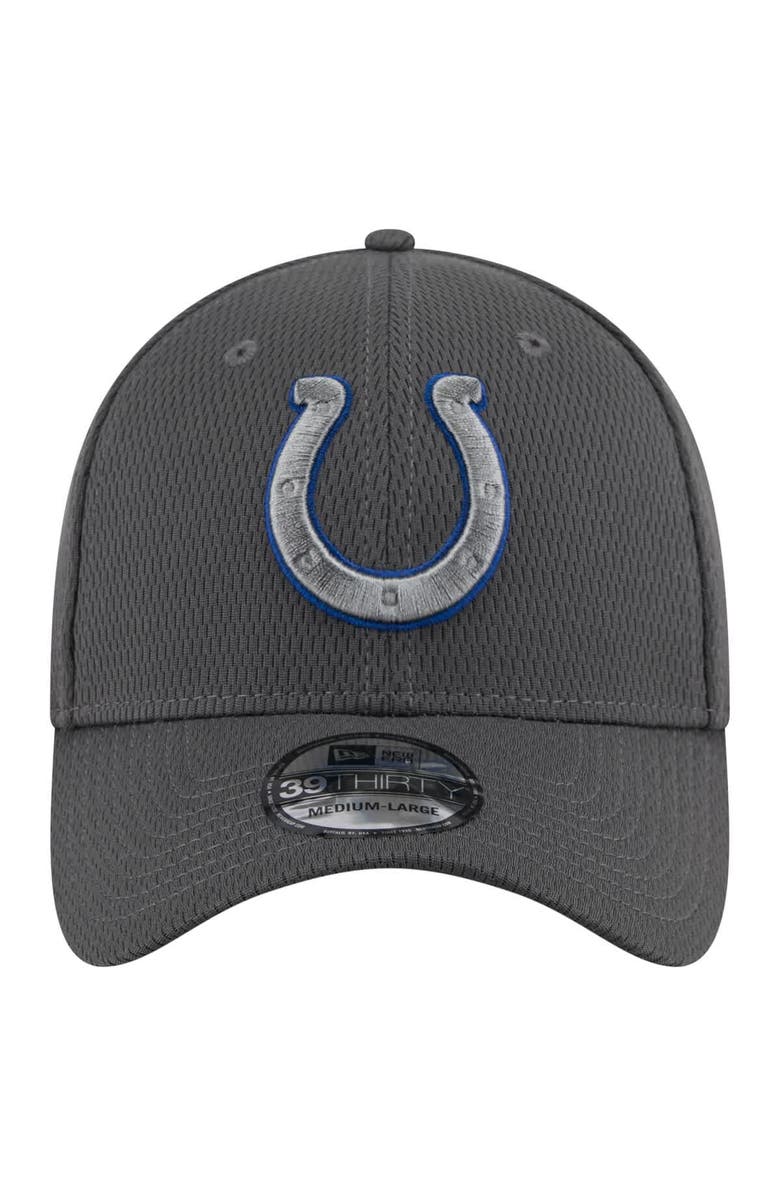 New Era Men's New Era Graphite Indianapolis Colts  Main 39THIRTY Flex Hat, Alternate, color, 