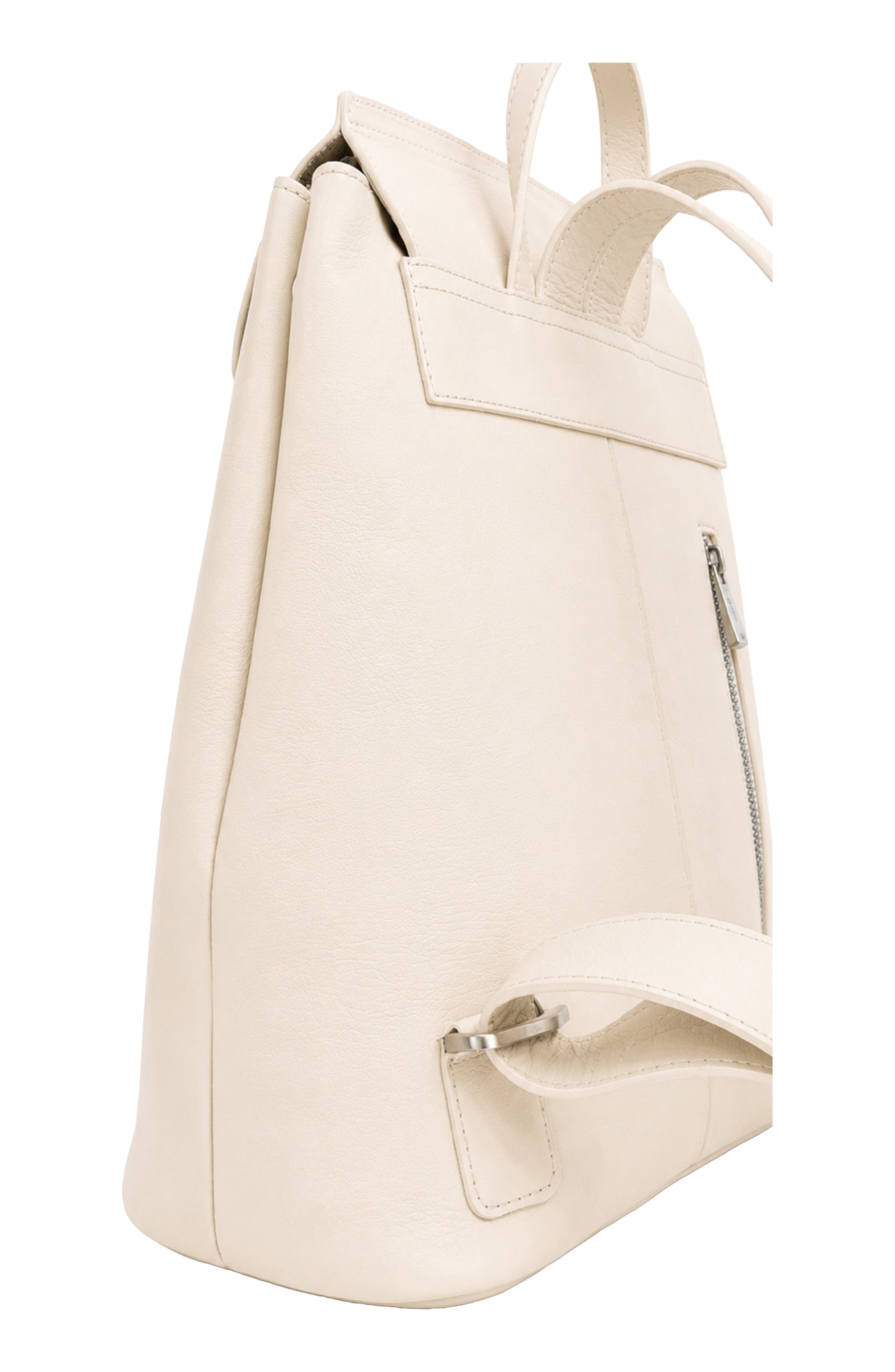 Clementine Leather Backpack, Alternate, color, WARM WHITE