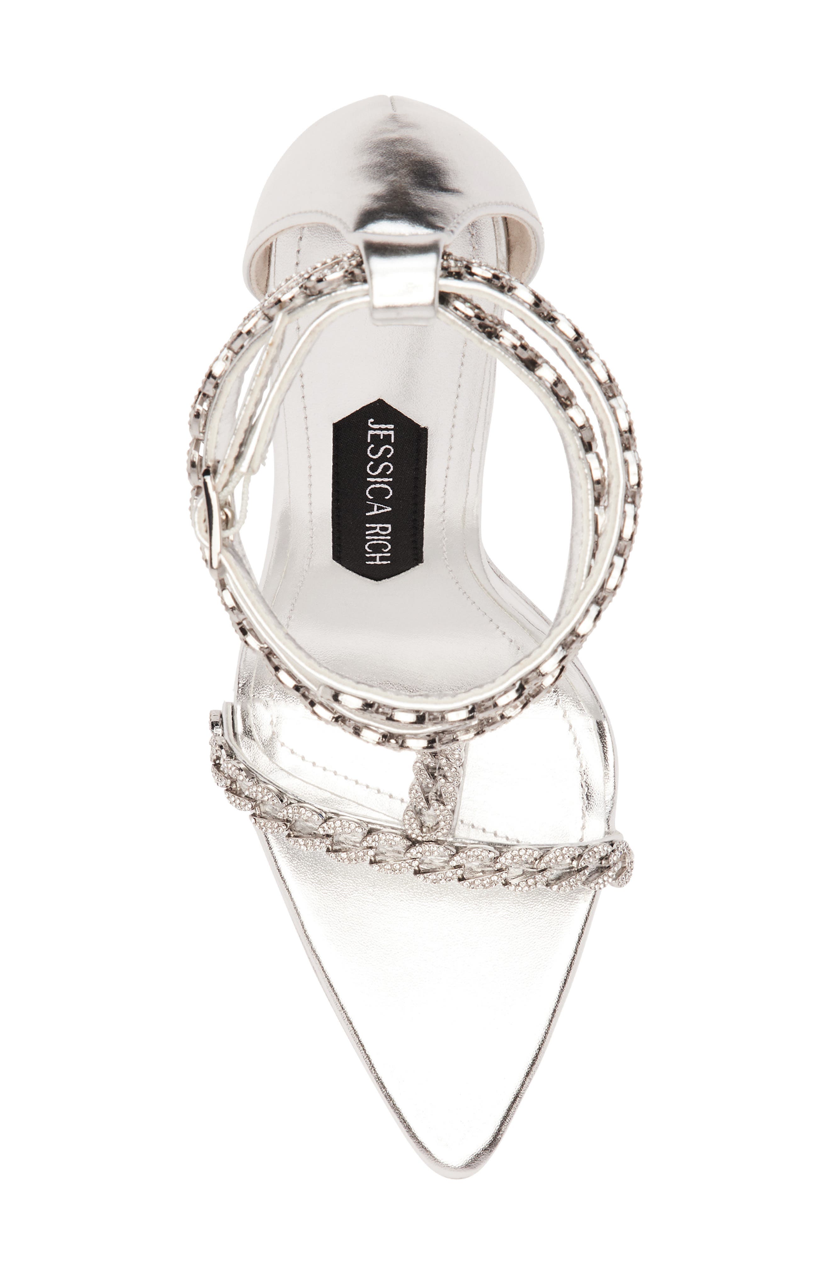 Luxe T-Strap Sandal, Alternate, color, SILVER