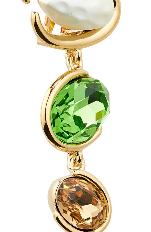 Oscar De La Renta O-link Linear Drop Earrings In Gold Multi