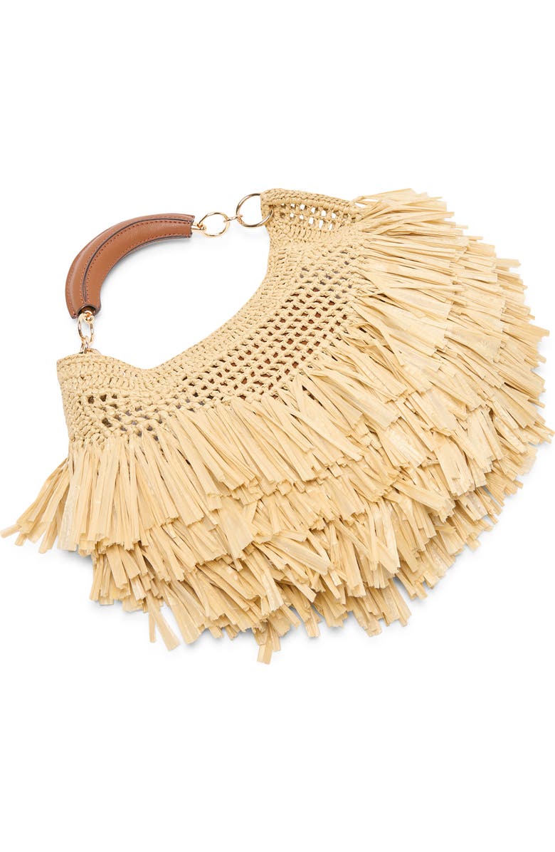 Dolce Vita Raffia Shoulder Bag, Alternate, color, Natural