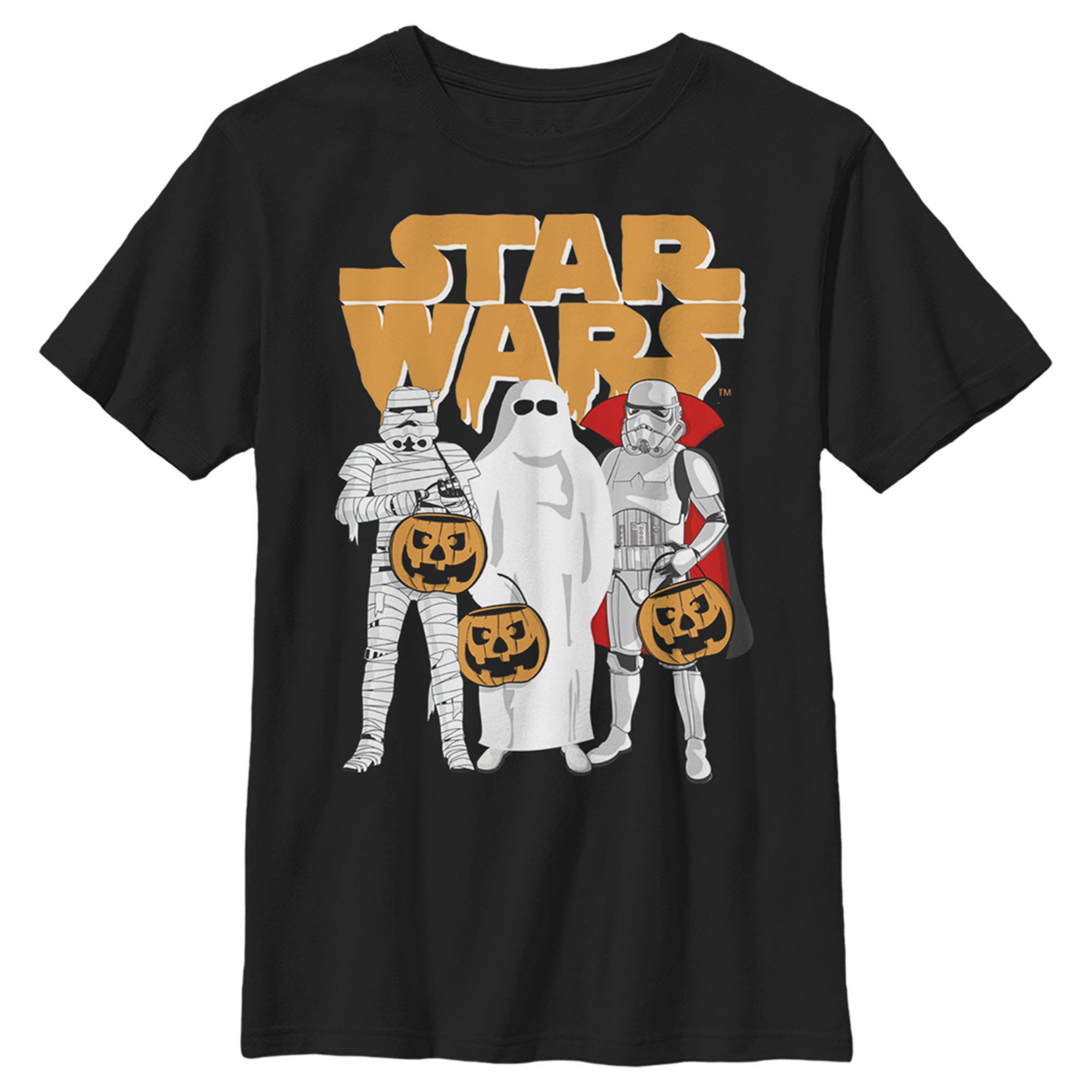Star Wars: A New Hope Boy's Star Wars A New Hope Stormtrooper Halloween Costumes  Graphic T-Shirt in Black 