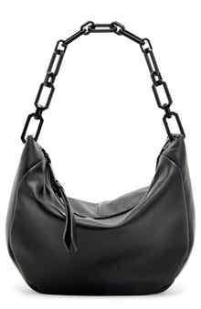 AllSaints Mini Madea Chain Leather Hobo Bag