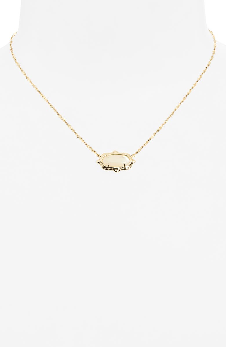 Kendra Scott Elisa Scallop Pendant Necklace, Alternate, color, Gold Natural Mother Of Pearl