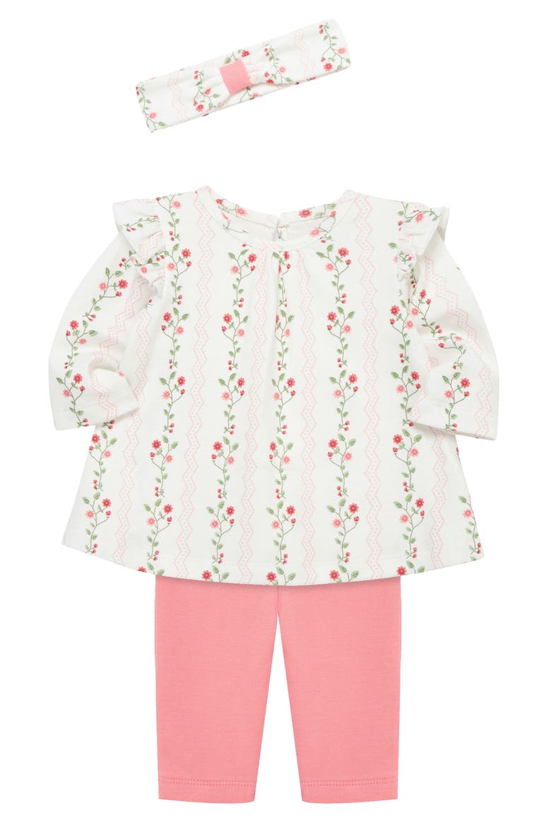 Print Tunic, Leggings & Headband Set, Alternate, color, PINK