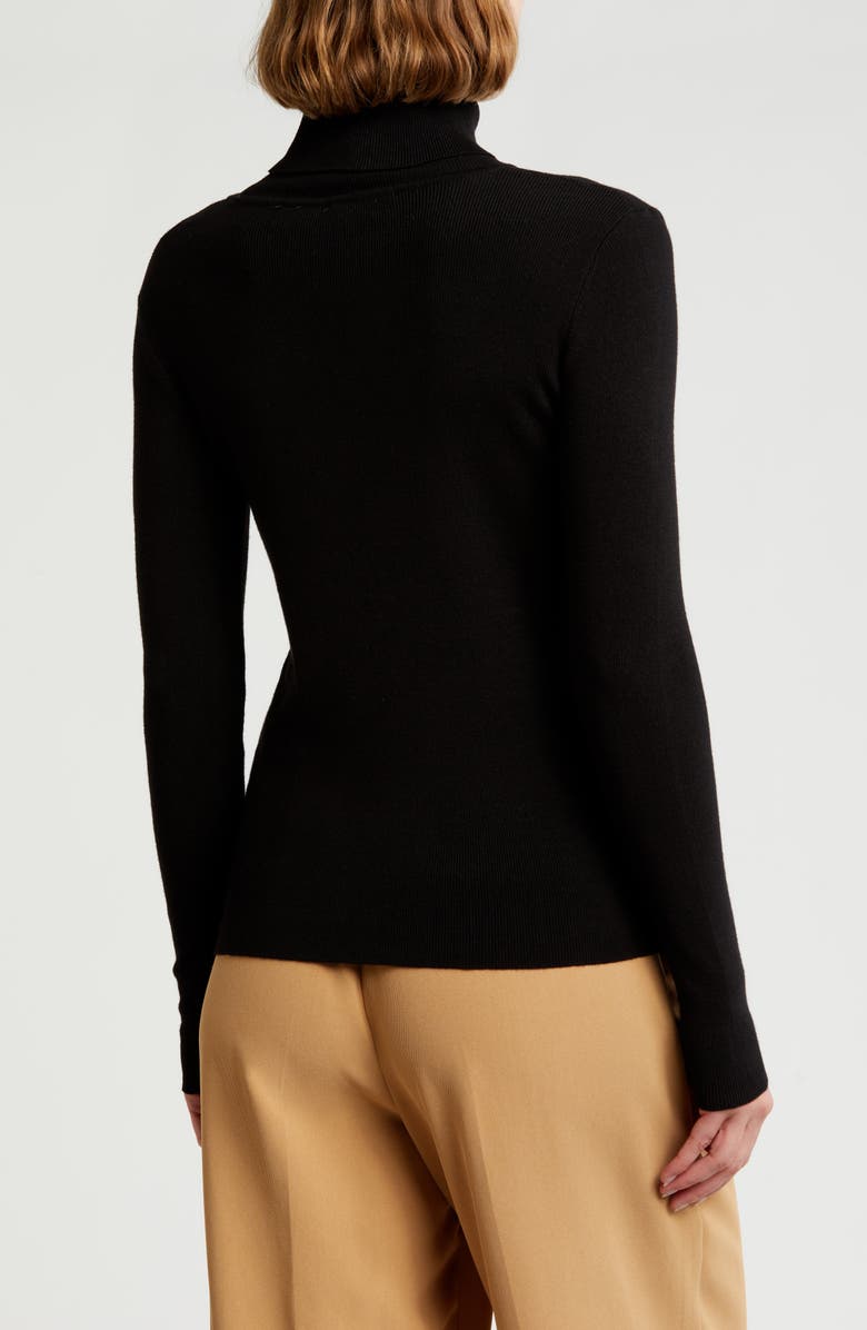 T Tahari Turtleneck Sweater, Alternate, color, Black