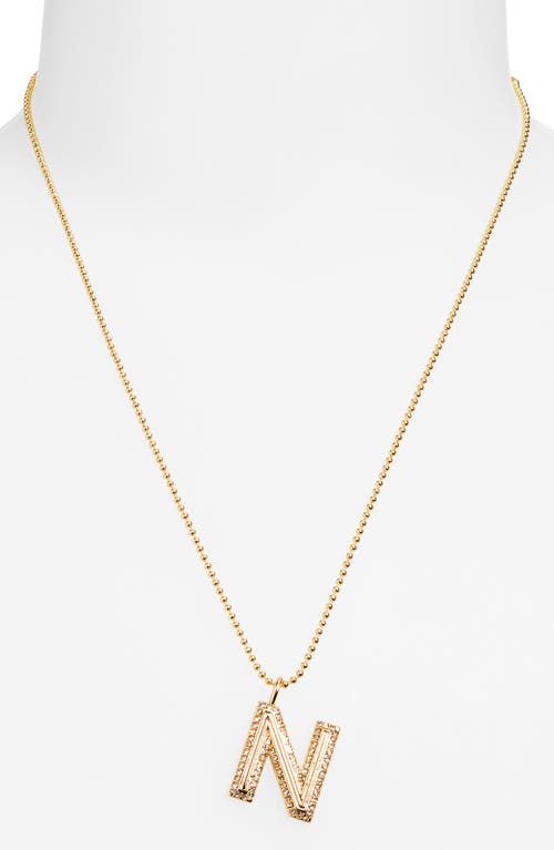 Baublebar Arianna Initial Pendant Necklace In Gold