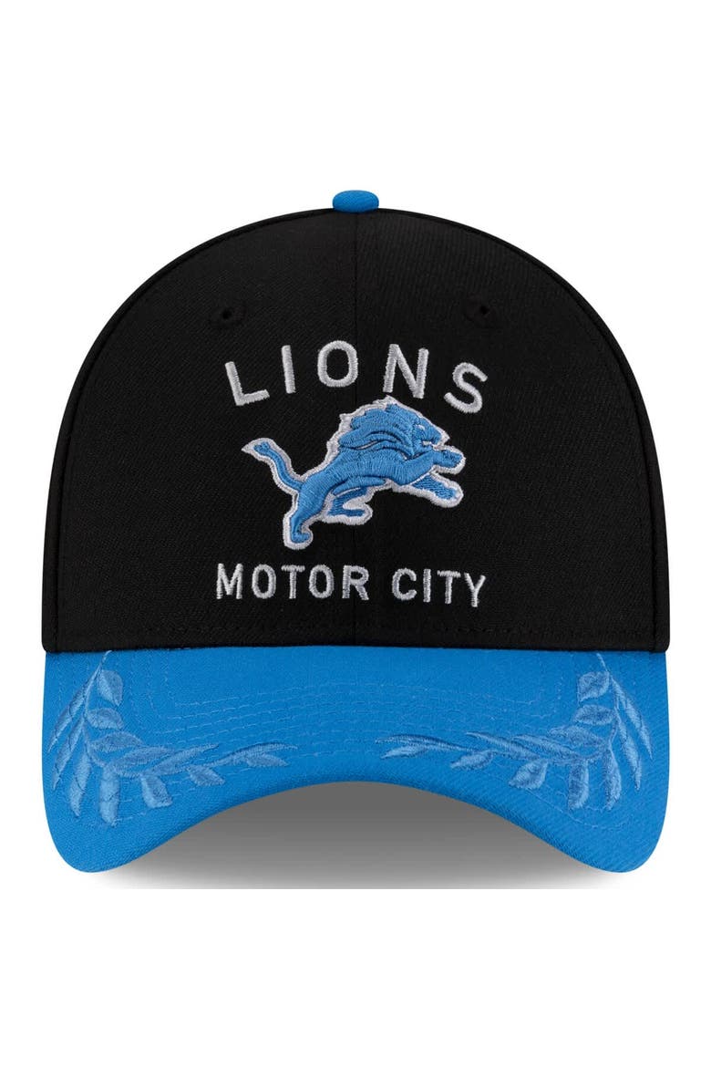 Men's New Era  Black/Blue Detroit Lions 2025 NFL Draft 39THIRTY Flex Hat, Alternate, color, Black