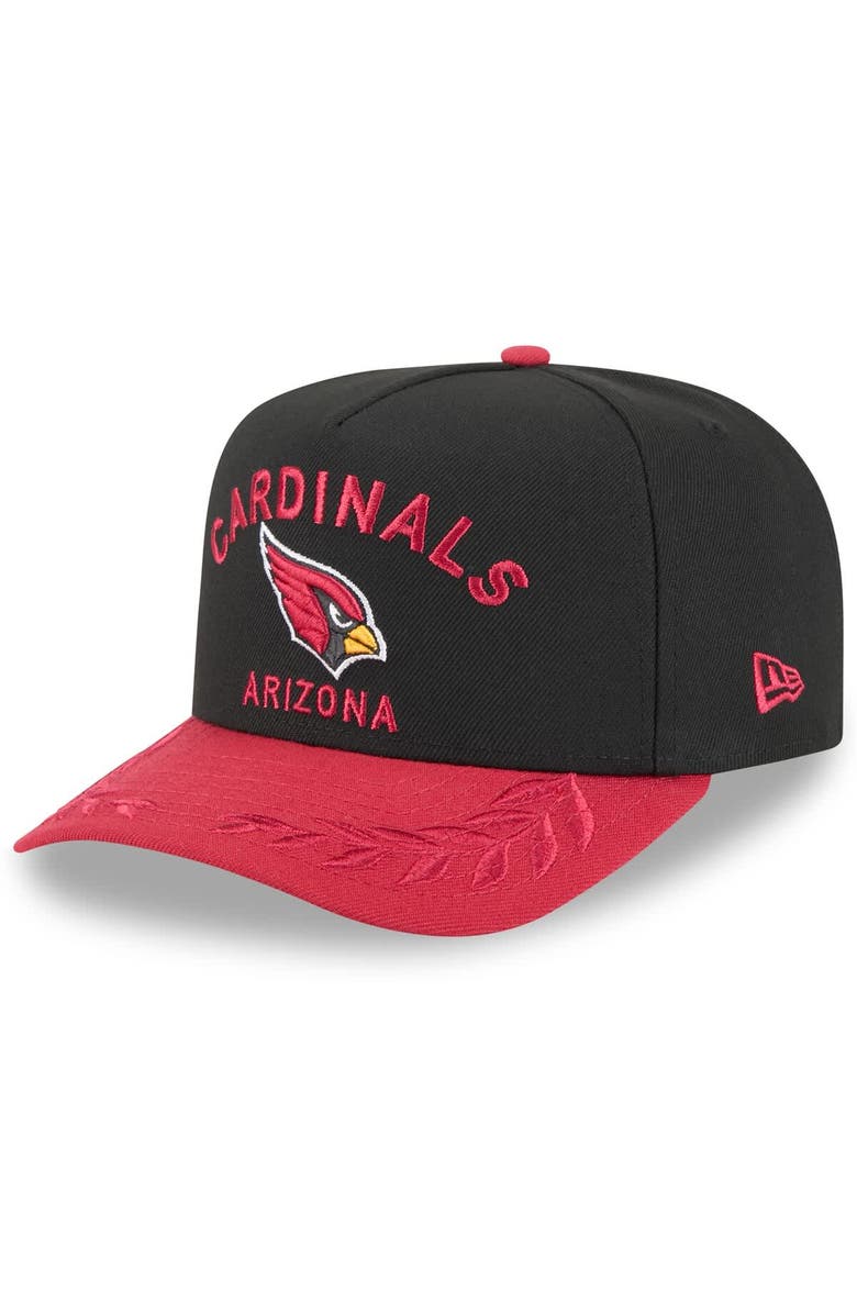 New Era Men's New Era Black/Cardinal Arizona Cardinals 2025 NFL Draft A-Frame 9FIFTY Snapback Hat, Main, color, Black