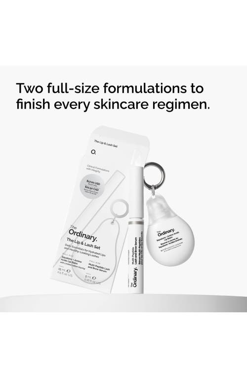 The Ordinary The Lip & Lash Set $17 Value In Transparent
