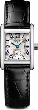Longines Mini DolceVita Leather Strap Watch, 21.5mm x 29mm