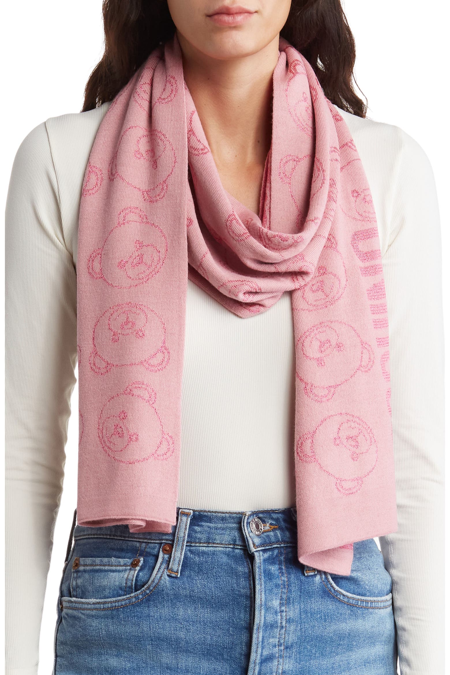 Bear Quilt Rack Moschino Teddy Bear Logo Scarf (Women) | Nordstromrack