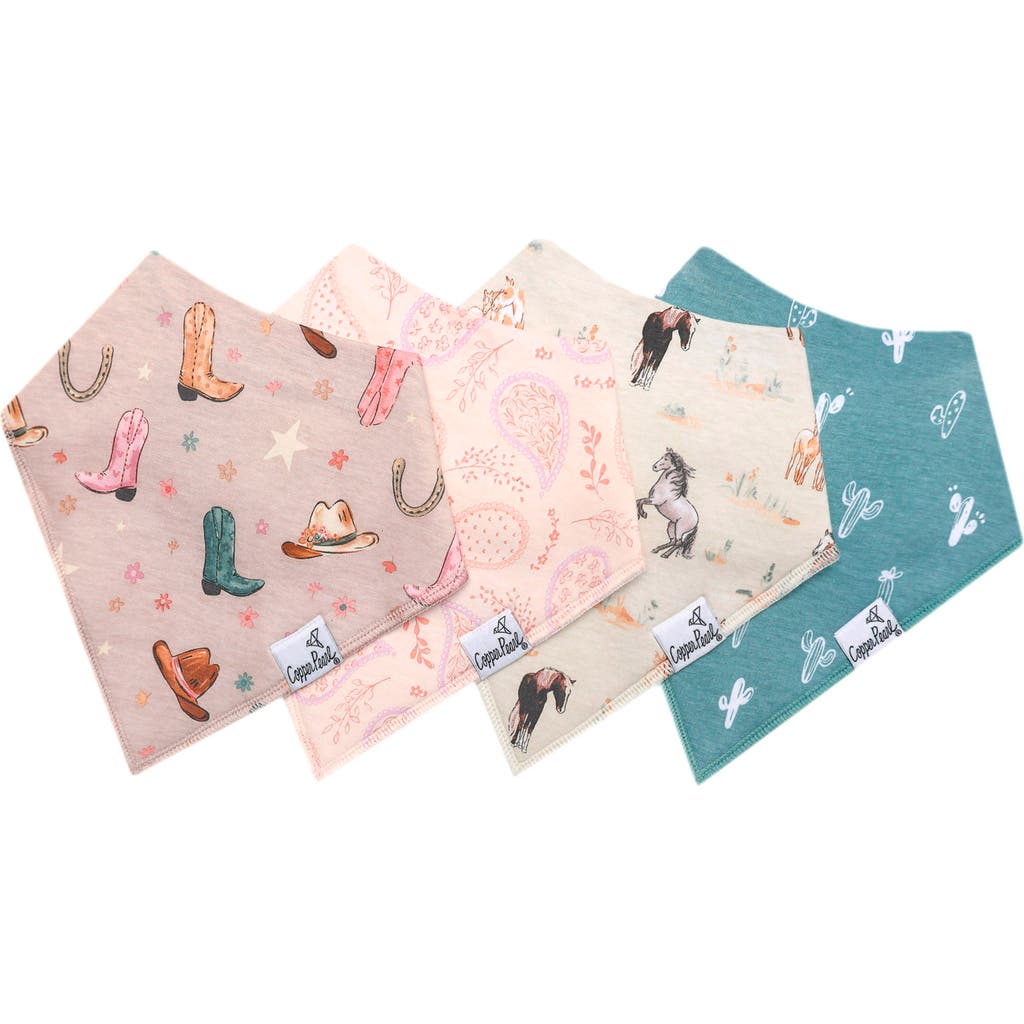 Copper Pearl Cheyenne Assorted 4-pack Bandana Bibs In Neutral