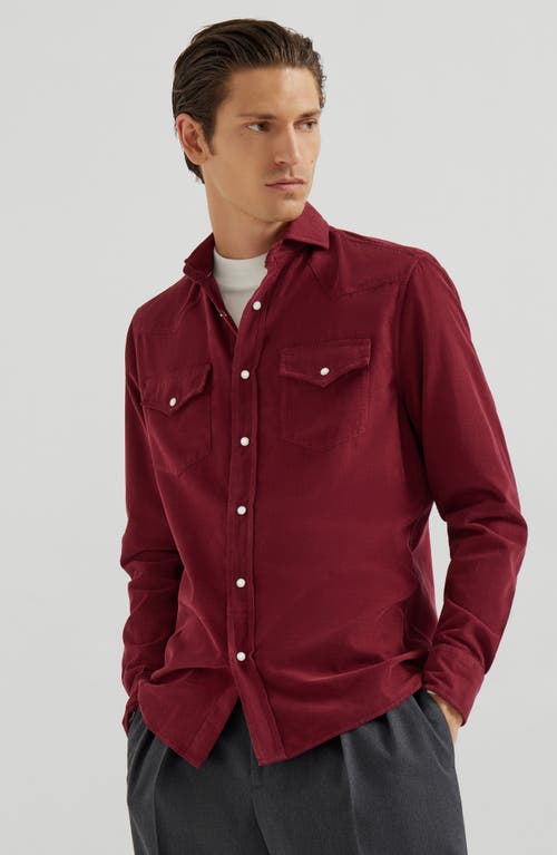 Brunello Cucinelli Easy Fit Shirt In Red