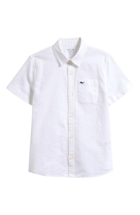 Kids' Linen & Cotton Short Sleeve Shirt (Big Kid)