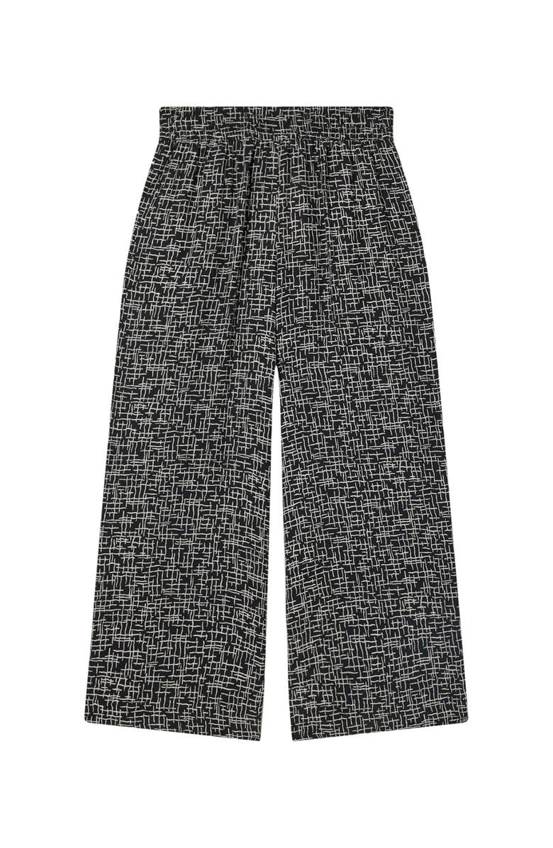 Whistles Woven Grid Crop Trouser, Alternate, color, Black/Multi