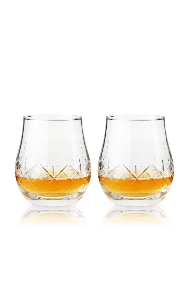 Admiral Crystal Heavyweight Bourbon Glasses Set of 2, Alternate, color, Clear