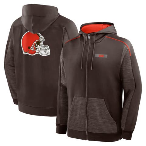 Men
s Fanatics Brown Cleveland Browns Checkdown Pass Full-Zip Hoodie