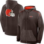 FANATICS Men's Fanatics Brown Cleveland Browns Checkdown Pass Full-Zip Hoodie