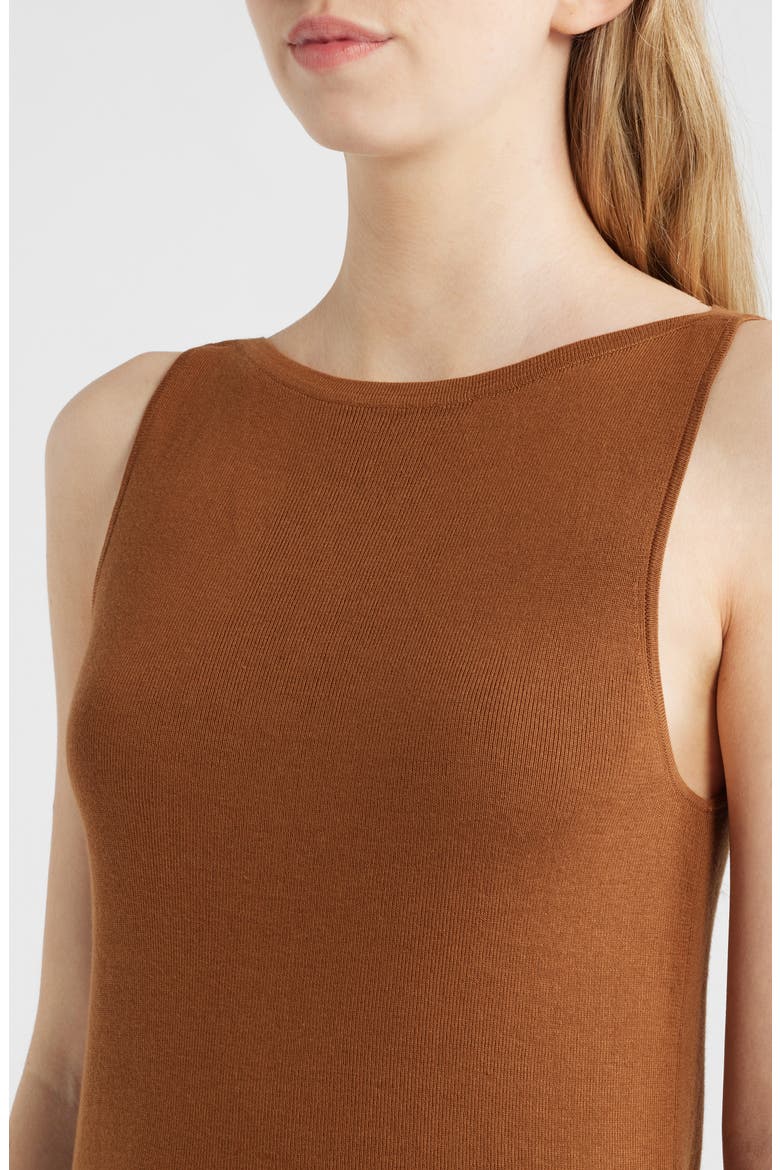 Suenyo Boat Neck Cotton Blend Top, Alternate, color, CARAMEL