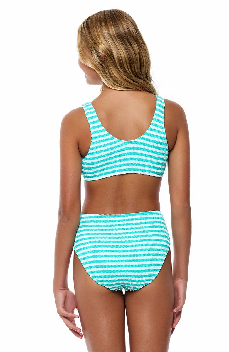 Beach Lingo Kids' Stripe Scrunch One-Piece Swimsuit, Alternate, color, 