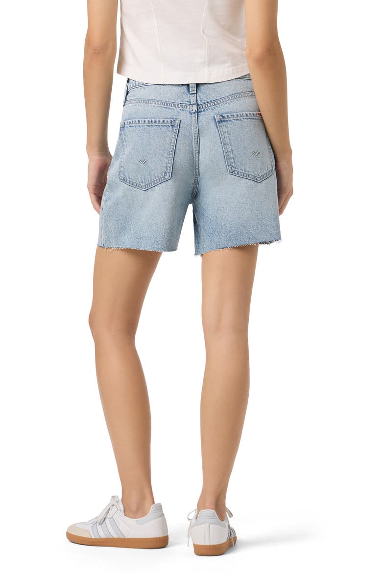 Relaxed Raw Hem Denim Shorts, Alternate, color, RHONE